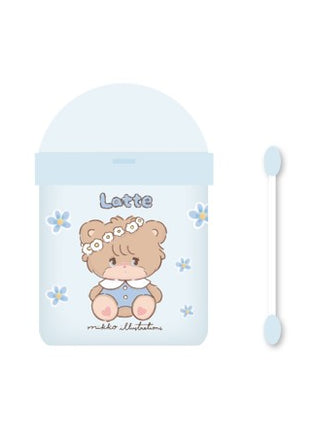 MIKKO Collection Paper Stick Colored Cotton Swabs 150 Count (Latte)