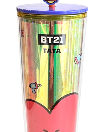 BT21 Collection Double Wall Plastic Tumbler with Straw (800mL)(TATA)