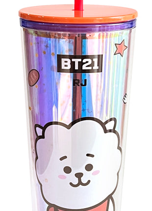 BT21 Collection Double Wall Plastic Tumbler with Straw (800mL)(RJ)