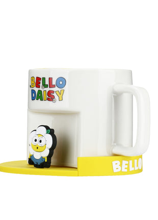 Daisy Minions Collection Ceramic Cup with Cartoon Coaster (390mL) (Yellow)