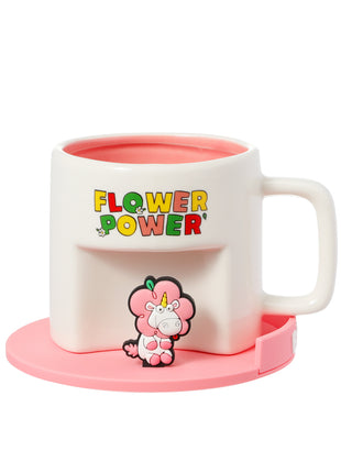 Daisy Minions Collection Ceramic Cup with Cartoon Coaster (390mL) (Pink)