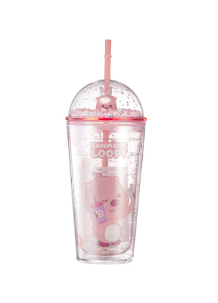 Zanmang Loopy Collection Plastic Bottle with Straw (600mL)