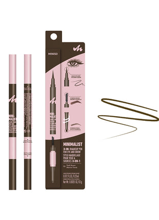 Minimalist 3-in-1 Makeup Pen for Eye and Brow (02 Dark Brown)
