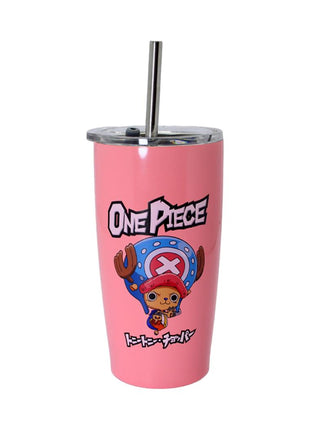 One Piece Collection Steel Tumbler with Straw (530mL)(Pink)