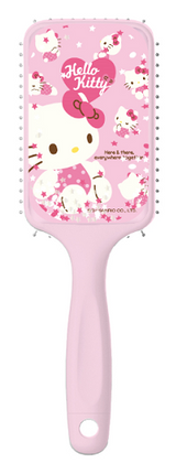 Sanrio characters Pink Collection Glitter Paddle Cushion Hair Brush (Hello Kitty)