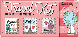 Misslyn TRAVEL KIT ALL IN ONE TEINT PALETTE 4*4g , 1 GLOBETROTTER