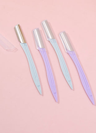 Professional straight-handle macro eyebrow trimmer pack of 4