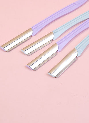 Professional straight-handle macro eyebrow trimmer pack of 4