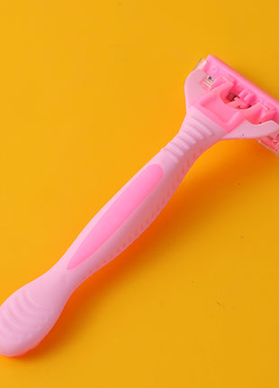 Pink Handle 5-Ply Stainless Steel Women's Razor (5 Pieces)