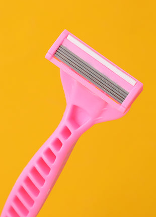 Pink Handle 5-Ply Stainless Steel Women's Razor (5 Pieces)
