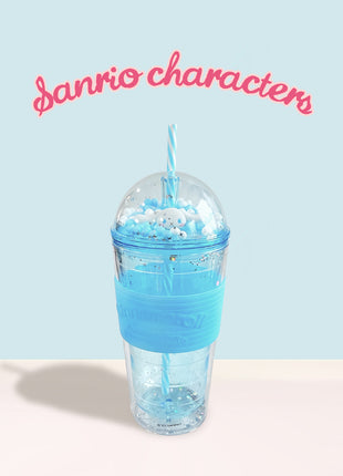 Sanrio characters Party Plastic Tumbler with Straw (600mL)(Cinnamoroll)