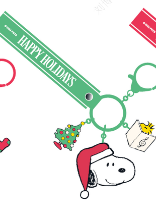 Snoopy Christmas Party Collection Phone Charm Strap(Santa Hat)