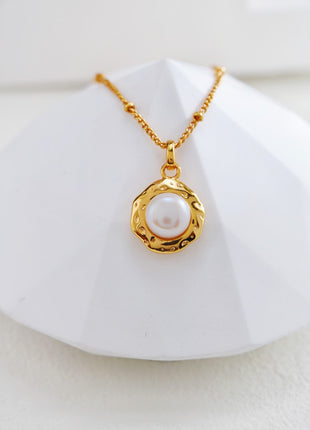 S925 Silver Pearl Ring Necklace D0451/J0329