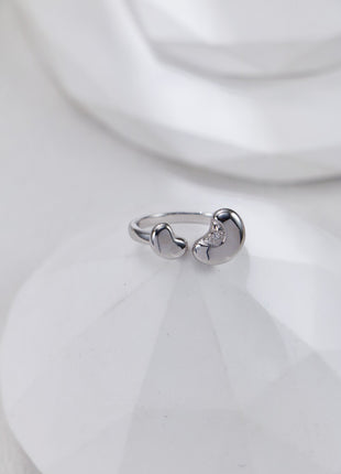 S925 Silver Acacia Ring with Zircon J0366