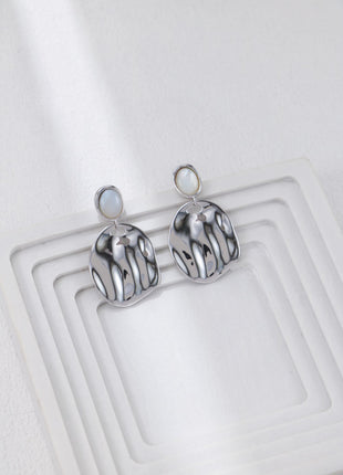 S925 Silver White Shell Earrings CE0306