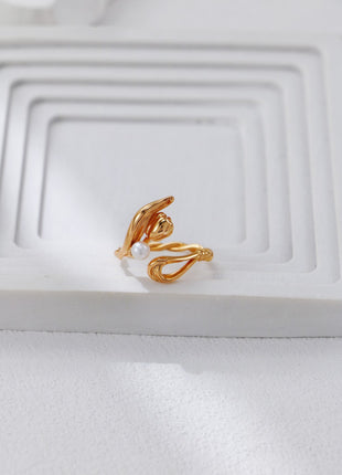 S925 Silver Tulip Pearl Earrings CE0324