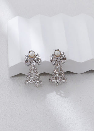 S925 Silver Christmas Pearl Earrings CE0336