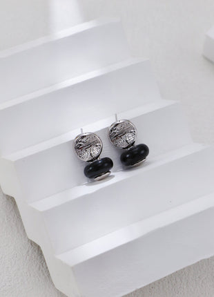 S925 Silver Crystal Agate Earrings CE0358