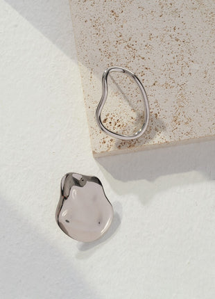 Sterling Silver Asymmetric Earrings E0768