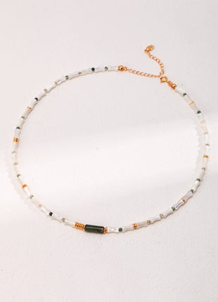 Sterling silver mother-of-pearl necklace D0449
