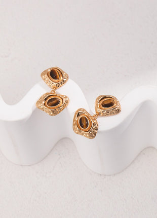 Sterling silver tiger eye earrings E01091-2