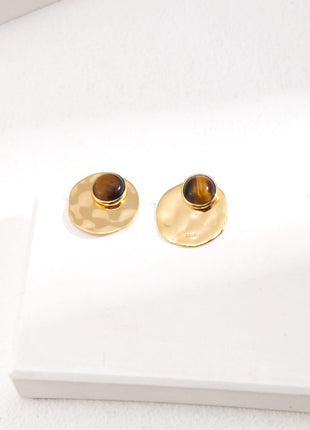 Sterling silver tiger eye earrings E01094-2