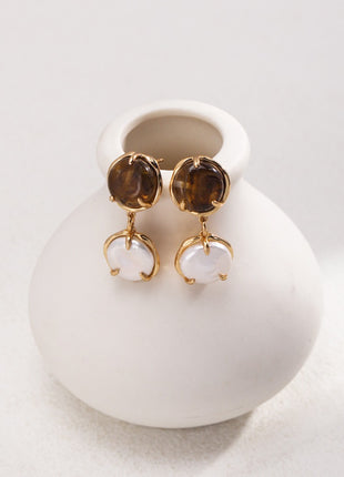 Sterling Silver Pearl Earrings E01127-2