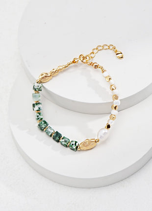 S925 Silver Jade Clover Bracelet SL0118-2
