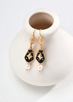 Sterling silver pearl earrings E01131-2