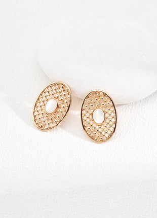 Sterling silver mother-of-pearl earrings E01199