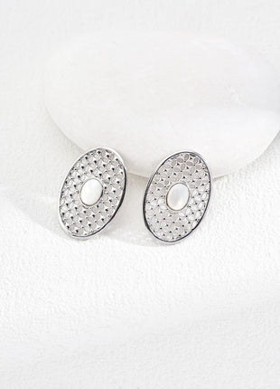 Sterling silver mother-of-pearl earrings E01199
