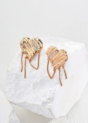 S925 Silver Heart Zircon Earrings E01225