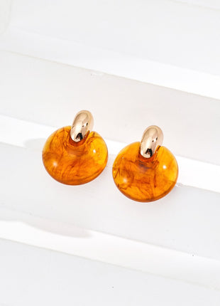 S925 Silver Imit. Amber Earrings E01234-2