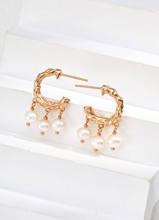 S925 Silver Natural Pearl Earrings E01240