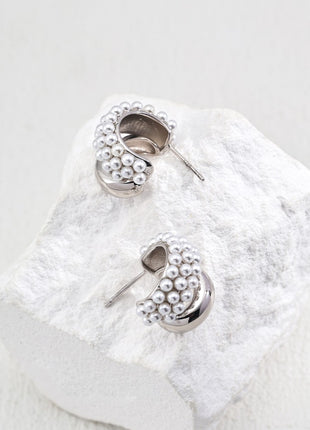 S925 Silver Imitation Pearl Earrings E01248