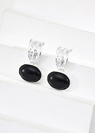 S925 Silver Onyx Tiger Eye Earrings E01268