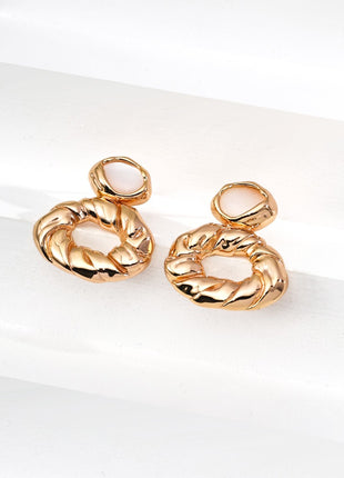 S925 Silver Vintage Mother-of-Pearl Earrings E01294