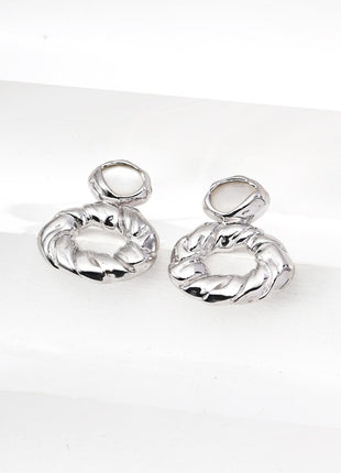 S925 Silver Vintage Mother-of-Pearl Earrings E01294