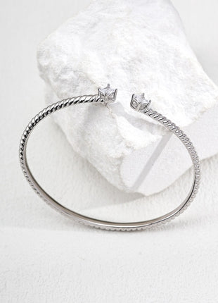 S925 Silver Adjustable Zircon Bracelet S0055