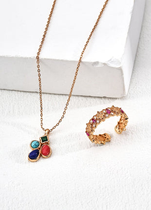 S925 Silver Lapis Zircon Necklace D0633-2