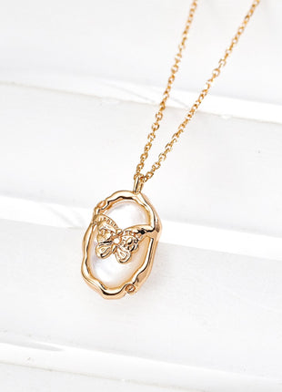 S925 Silver Mother-of-Pearl Pendant D0639-2