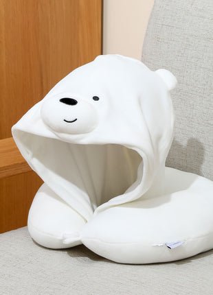 We Bare Bears - U-shaped Pillow with Hood(Ice Bear)