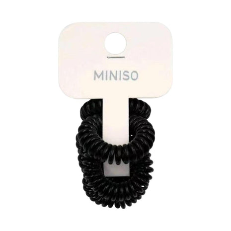 3.5 Black Spiral Hair Ties (6pcs)2