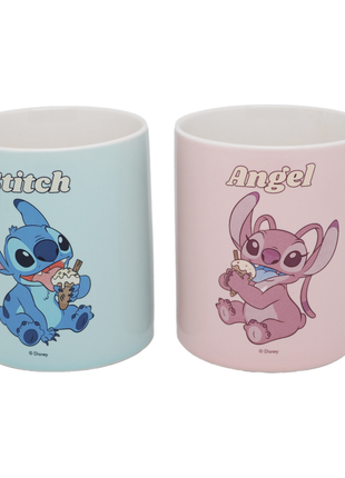 Disney Lilo & Stitch Collection Ceramic Cup with Heart Handle (360mL, 2 pcs)