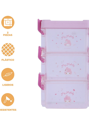 My Melody Buckle Series Storage Box (Three-layered)