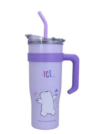 We Bare Bears Seaside Music Festival Single Wall Steel Tumbler with Handle (1.6L)(Ice Bear)