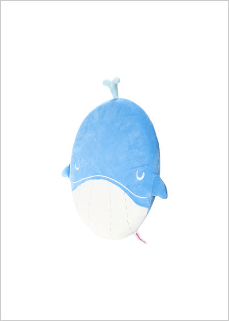 Ocean Series- Whale Flat Plush Toy (Light Blue)