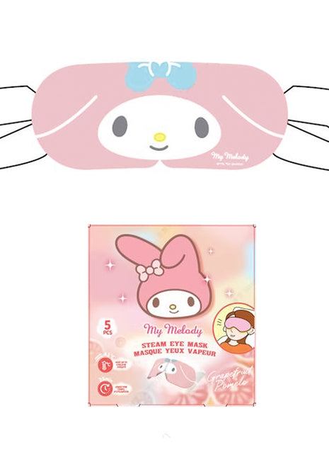 Sanrio Characters Steam Eye Mask (Grapefruit, 5 pcs)