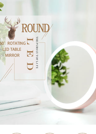 360¡ã Rotating LED Table Mirror2