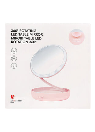 360¡ã Rotating LED Table Mirror2